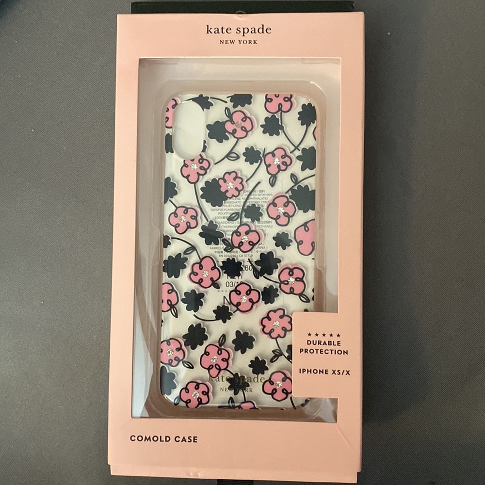 NWT KATE SPADE JEWELED FLORADOODLE IPHONE XS X CASE